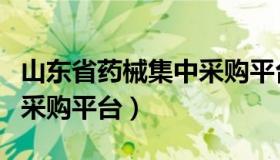 山东省药械集中采购平台官网（山东药品集中采购平台）