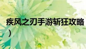 疾风之刃手游斩狂攻略（疾风之刃斩狂打团本）