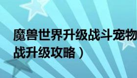 魔兽世界升级战斗宠物（8.3魔兽世界宠物对战升级攻略）