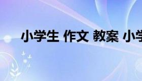 小学生 作文 教案 小学生作文教案设计