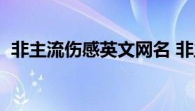 非主流伤感英文网名 非主流英文名字超拽）