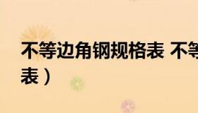 不等边角钢规格表 不等边角钢规格表及重量表）