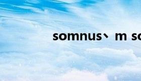 somnus丶m somnus、m