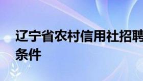 辽宁省农村信用社招聘 农村信用社招聘报名条件