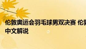 伦敦奥运会羽毛球男双决赛 伦敦奥运会羽毛球男双决赛视频中文解说