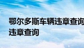 鄂尔多斯车辆违章查询 内蒙古鄂尔多斯车辆违章查询