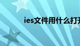 ies文件用什么打开（iesuper）