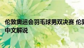 伦敦奥运会羽毛球男双决赛 伦敦奥运会羽毛球男双决赛视频中文解说