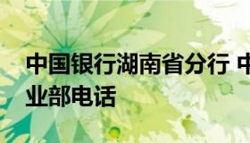 中国银行湖南省分行 中国银行湖南省分行营业部电话