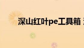 深山红叶pe工具箱 深山红叶的官网