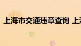 上海市交通违章查询 上海交通违章最快查询