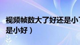 视频帧数大了好还是小了好（视频帧率大好还是小好）