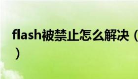 flash被禁止怎么解决（flash被禁用如何开启）