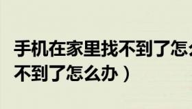 手机在家里找不到了怎么办静（手机在家里找不到了怎么办）