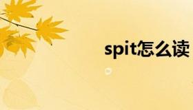 spit怎么读（spit）