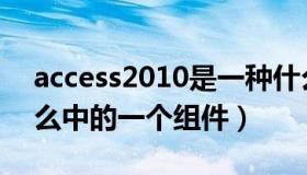 access2010是一种什么（access2010是什么中的一个组件）