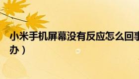 小米手机屏幕没有反应怎么回事（小米手机屏幕没反应怎么办）