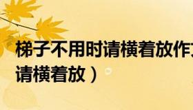 梯子不用时请横着放作文800字（梯子不用时请横着放）