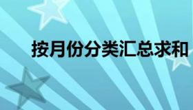 按月份分类汇总求和（分类汇总求和）