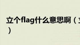 立个flag什么意思啊（立个小flag是什么意思）