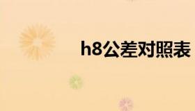 h8公差对照表（h8公差）