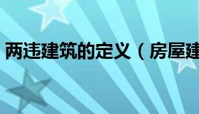 两违建筑的定义（房屋建筑两违指的是什么）