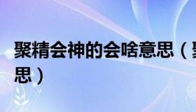 聚精会神的会啥意思（聚精会神的会是什么意思）