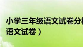 小学三年级语文试卷分析怎么写（小学三年级语文试卷）