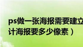 ps做一张海报需要建立多大像素（一般PS设计海报要多少像素）