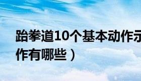 跆拳道10个基本动作示范（跆拳道的基本动作有哪些）