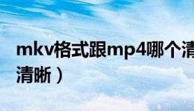 mkv格式跟mp4哪个清晰（mp4和mkv哪个清晰）