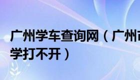 广州学车查询网（广州市学驾服务平台网络教学打不开）