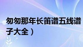 匆匆那年长笛谱五线谱（匆匆那年六孔陶笛谱子大全）