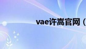 vae许嵩官网（vae许嵩）