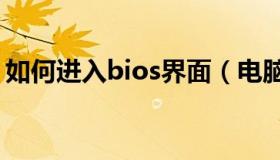 如何进入bios界面（电脑启动项在哪里设置）