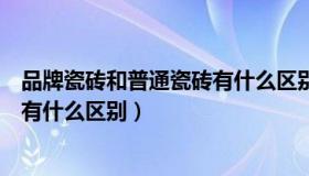 品牌瓷砖和普通瓷砖有什么区别图片（品牌瓷砖和普通瓷砖有什么区别）