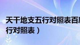 天干地支五行对照表百度百科（天干地支与五行对照表）