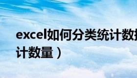 excel如何分类统计数据（excel如何分类统计数量）