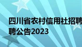 四川省农村信用社招聘 四川省农村信用社招聘公告2023