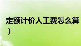 定额计价人工费怎么算（定额人工费计算公式）