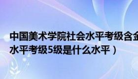 中国美术学院社会水平考级含金量（中国美术学院社会美术水平考级5级是什么水平）