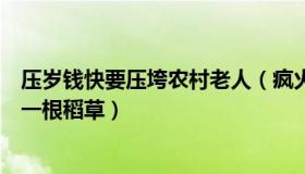 压岁钱快要压垮农村老人（疯火聊缘：压垮餐馆老板的最后一根稻草）