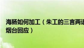 海肠如何加工（朱工的三言两语：市民狂捞的海肠从哪儿来烟台回应）