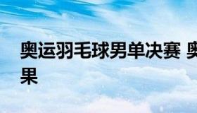 奥运羽毛球男单决赛 奥运羽毛球男单决赛结果