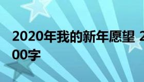 2020年我的新年愿望 2020年我的新年愿望200字