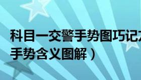 科目一交警手势图巧记方法视频（科目一交警手势含义图解）