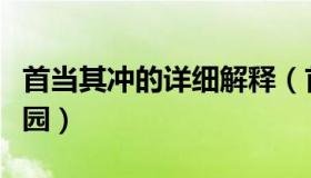 首当其冲的详细解释（首当其冲的意思蚂蚁庄园）