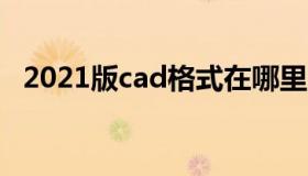 2021版cad格式在哪里（cad格式在哪里）