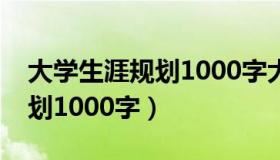 大学生涯规划1000字大二新生（大学生涯规划1000字）