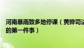 河南暴雨致多地停课（黄骅司法：多地省委书记离京回省后的第一件事）